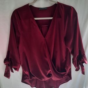 Burgundy Blouse, Size S